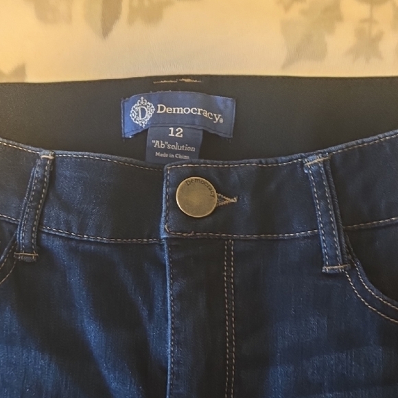 Democracy Dark Blue Straight Leg Jeans - Picture 2 of 2